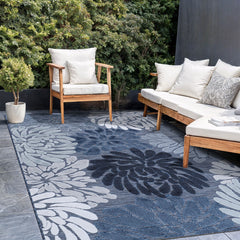 Outdoor Rug, Rectangle 10' x 14' in Navy