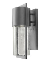 Outdoor Wall Lantern, 1 Light, Hematite with Clear Seedy Glass Shade