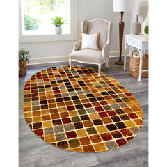 Oval Area Rug, 7'10" x 10' with Polypropylene Construction