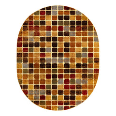 Oval Area Rug, 7'10" x 10' with Polypropylene Construction