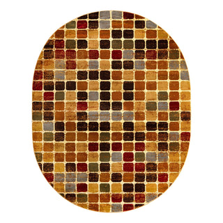 Oval Area Rug, 7'10" x 10' with Polypropylene Construction
