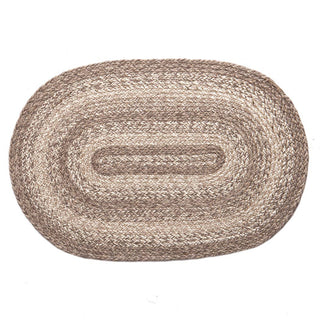 Oval Area Rug, 8' x 10' with Beige and Brown Color