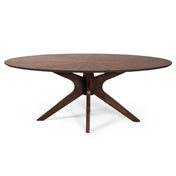 Oval Coffee Table, Manufactured Wood Top, Walnut Finish