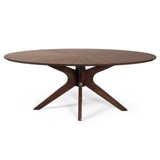 Oval Coffee Table, Manufactured Wood Top, Walnut Finish