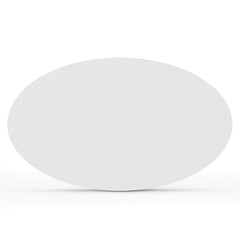 Oval Pedestal Dining Table, Engineered Wood, 59 Inch, White