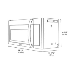 Over-the-Range Convection Microwave Oven, 30 In., 1.5 Cu. Ft., Stainless Steel