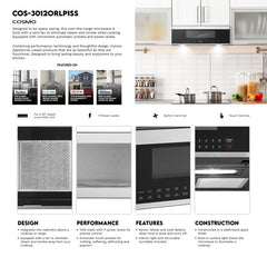 Over the Range Microwave, Stellar, 1.2 cu. ft., 30 in., Stainless Steel