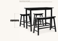 Seat height | stool and bench seat height, 24 inches, both stools and the bench match