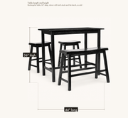 Dimensions | table length and height, 44 inches long by 36 inches high