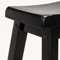 Joinery detail | close-up on the leg-to-seat joint and its fasteners