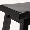 Texture | close-up on the saddle seat corner and Dark Espresso wood grain