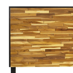 Panel Headboard, King, Solid Wood with Natural Wood Grain Variation