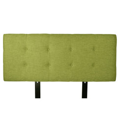 Panel Headboard, Queen, Tufted Polyester, Grass