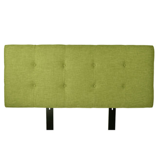 Panel Headboard, Queen, Tufted Polyester, Grass