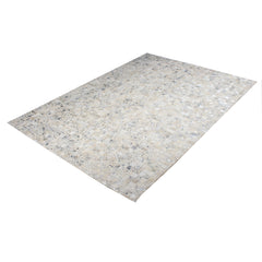 Patchwork Cowhide Rug, 5 ft x 7 ft in Silver