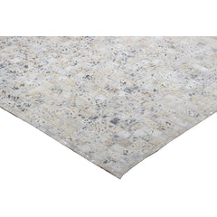 Patchwork Cowhide Rug, 5 ft x 7 ft in Silver