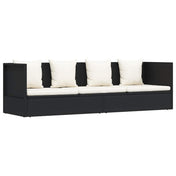 Patio Daybed in PE Rattan with Powder-Coated Steel Frame