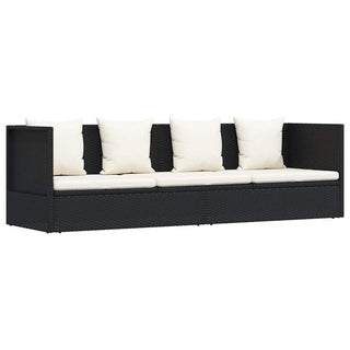 Patio Daybed in PE Rattan with Powder-Coated Steel Frame