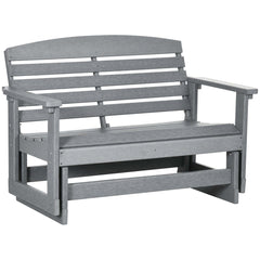 Patio Glider Bench in Weather Resistant HDPE, Gray