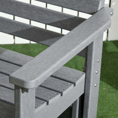 Patio Glider Bench in Weather Resistant HDPE, Gray