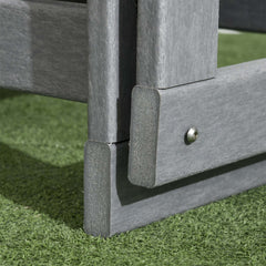 Patio Glider Bench in Weather Resistant HDPE, Gray