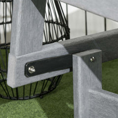 Patio Glider Bench in Weather Resistant HDPE, Gray