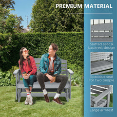 Patio Glider Bench in Weather Resistant HDPE, Gray