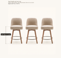 Dimensions | seat height and seat size, all three stools shown -- sold as a set of three, measurements are per stool