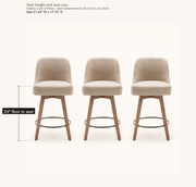 Dimensions | seat height and seat size, all three stools shown -- sold as a set of three, measurements are per stool