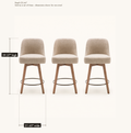 Dimensions | overall width, depth and height, all three stools shown -- sold as a set of three, dimensions are per stool