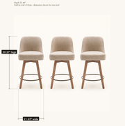 Dimensions | overall width, depth and height, all three stools shown -- sold as a set of three, dimensions are per stool