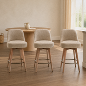 Kolvern Pecorini Swivel Counter Stool Set of 3