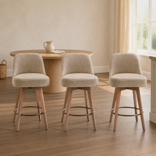 Kolvern Pecorini Swivel Counter Stool Set of 3