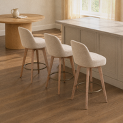 In a room | all three matching stools shown together, the complete set of three sold with this listing