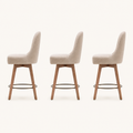 Side | true side profile of all three stools showing the leg taper and footrest ring