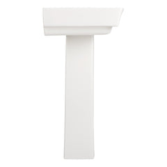 Pedestal Bathroom Sink, Pentero, Fireclay, Single Faucet Hole, 23", White