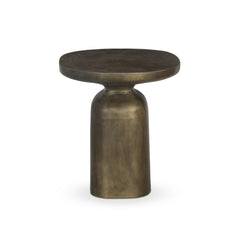Pedestal Table, 17.75 in Wide, Brass Finish