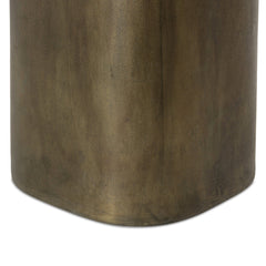 Pedestal Table, 17.75 in Wide, Brass Finish