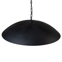 Pendant Light, 1-Light, Black Metal Shade with Gold Leaf Interior