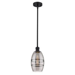 Pendant Light, Matte Black with Light Smoke Glass Shade