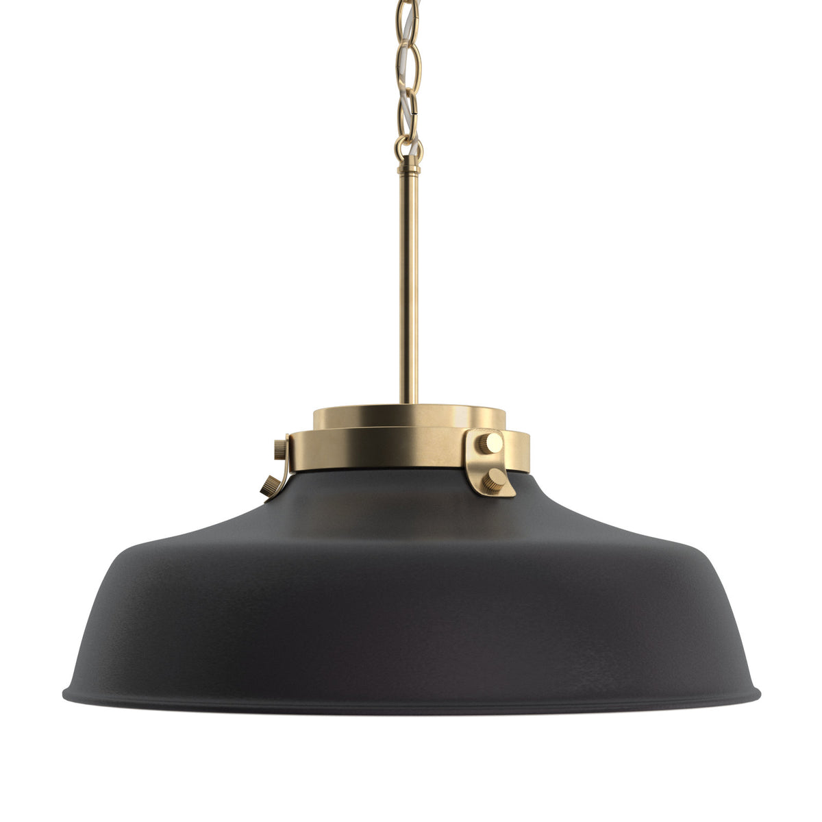 Pendant Light with Dome Shade in Matte Black