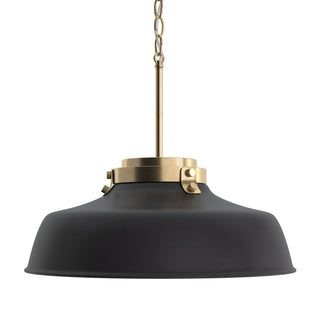 Pendant Light with Dome Shade in Matte Black
