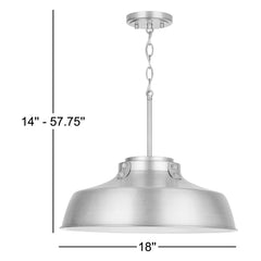 Pendant Light with Dome Shade in Matte Black
