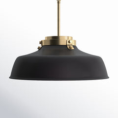 Pendant Light with Dome Shade in Matte Black