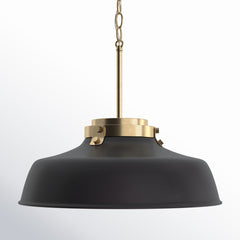 Pendant Light with Dome Shade in Matte Black
