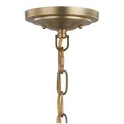 Pendant Light with Frosted Glass Shade in Dark Antique Brass and Matte Black
