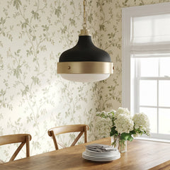 Pendant Light with Frosted Glass Shade in Dark Antique Brass and Matte Black