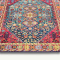Pennine rug | close view of the stacked medallions and rosette border