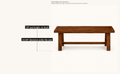 Detail | seat height and clearance under the seat, backless plank top