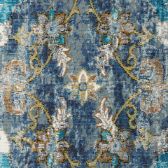 Performance Area Rug, Round 7 ft 6 in with Floral Pattern